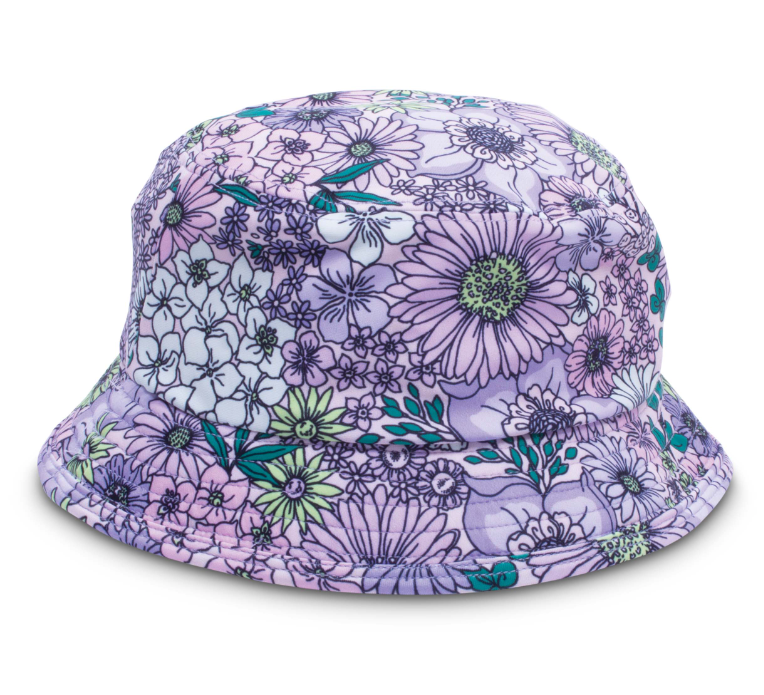 Mod Purple Floral Bucket Hat