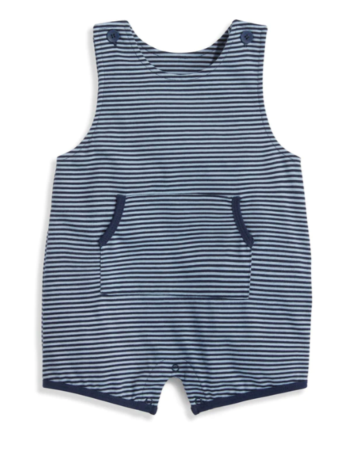Jersey Jude Overall | Navy Thin Stripe