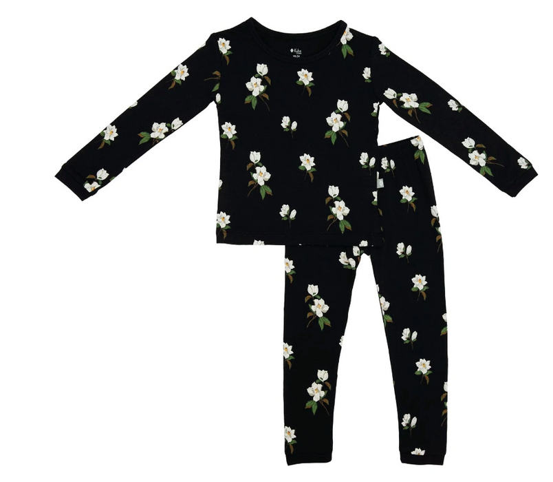 Kyte Baby Long Sleeve Pajama Set | Small Magnolia Midnight