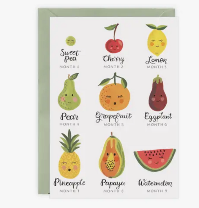 Fruit Pregnancy Card