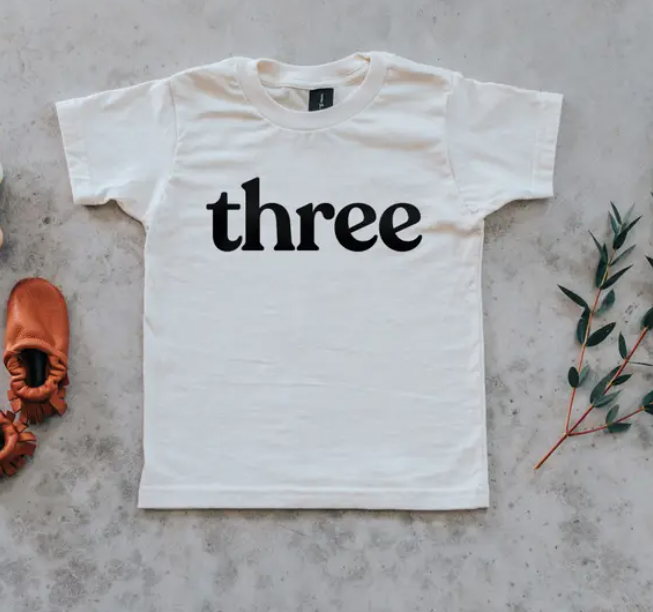 Modern Birthday Tee | Three