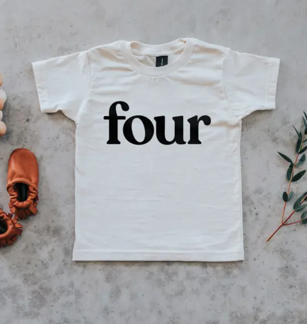 Modern Birthday Tee | Four