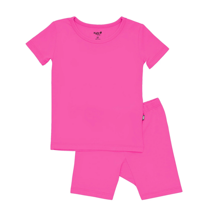Short Sleeve Toddler Pajamas | Raspberry
