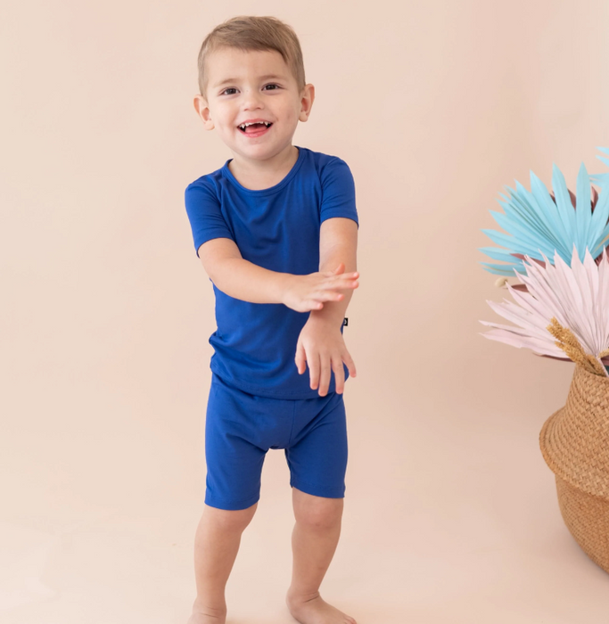 Short Sleeve Toddler Pajamas | Royal