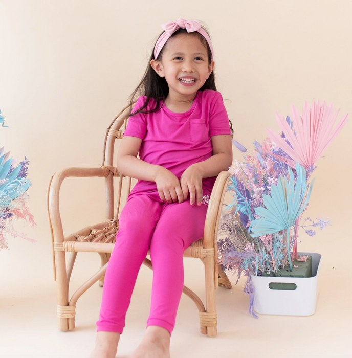 Short Sleeve with Pants Pajamas | Raspberry