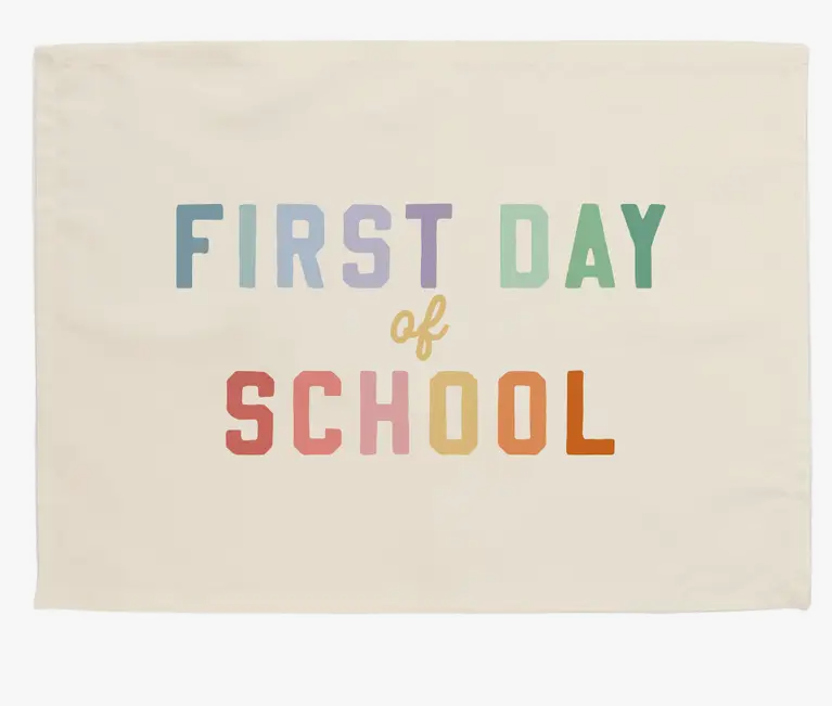 Mini Rainbow First Day of School Banner