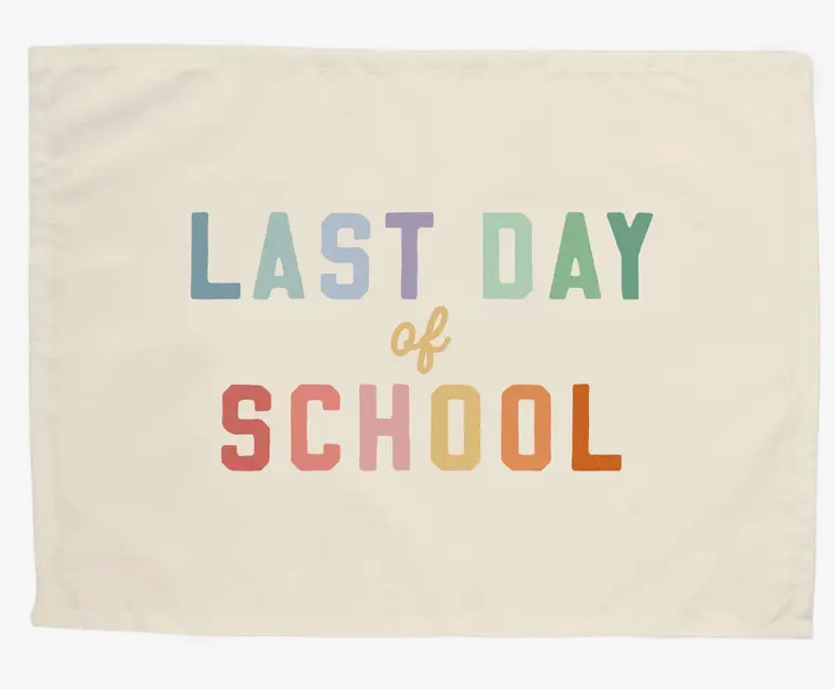 Mini Rainbow Last Day of School Banner