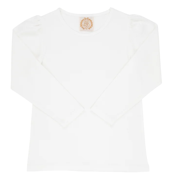 Penny's Long Sleeve Play Shirt  | Worth Avenue White