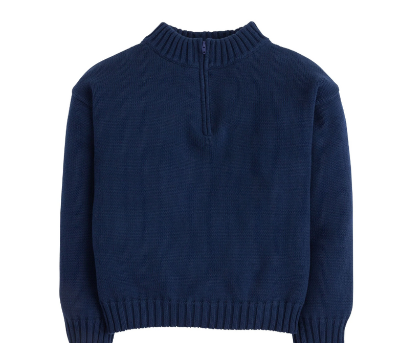 Quarter Zip Sweater | Navy
