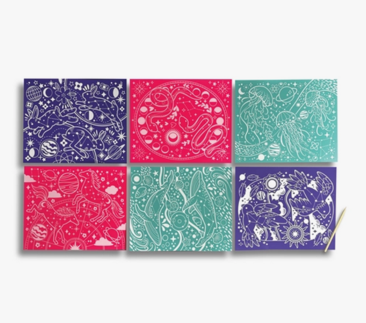 Scratch & Shine Scratch Cards | Celestial Skies