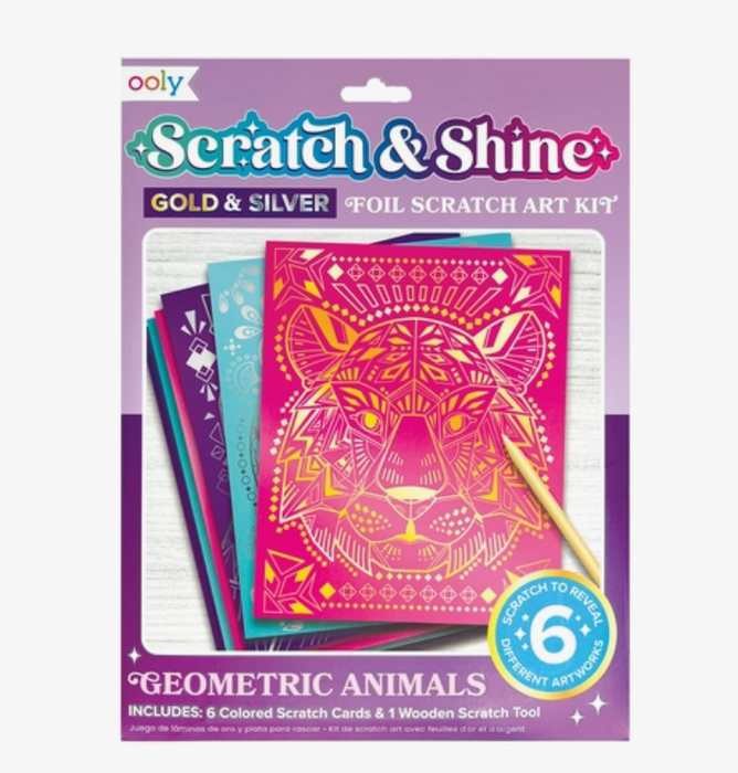 Scratch & Shine Scratch Cards | Geo Animals