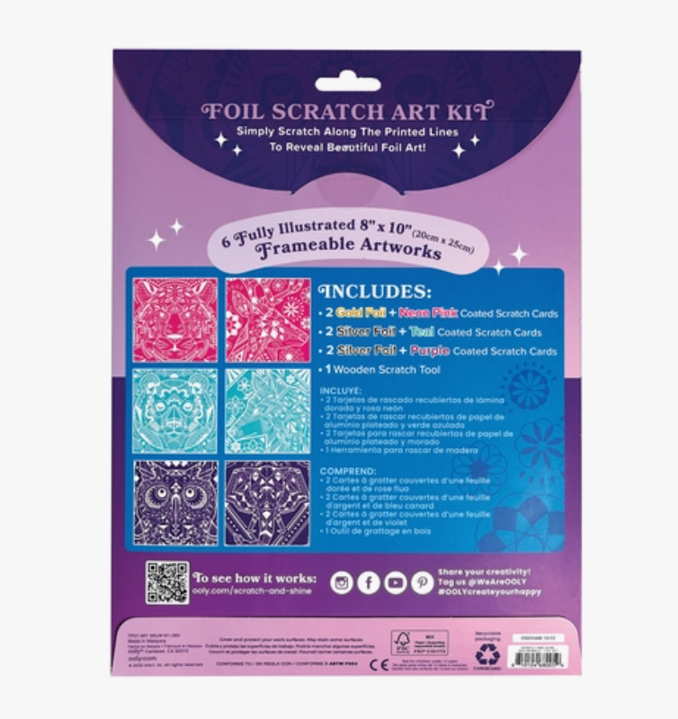 Scratch & Shine Scratch Cards | Geo Animals