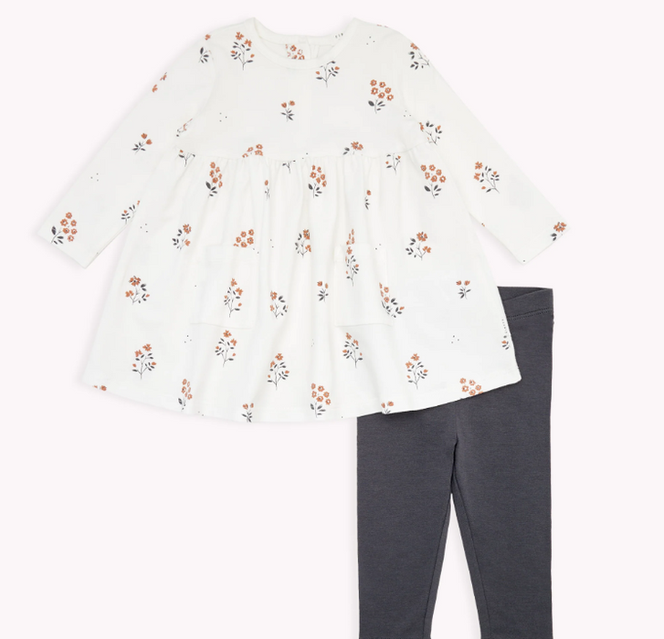 Floral Print Dress Set | Off White