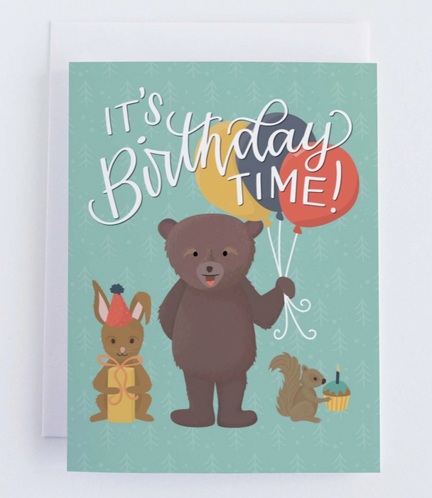 Kid's Woodland Birthday Card