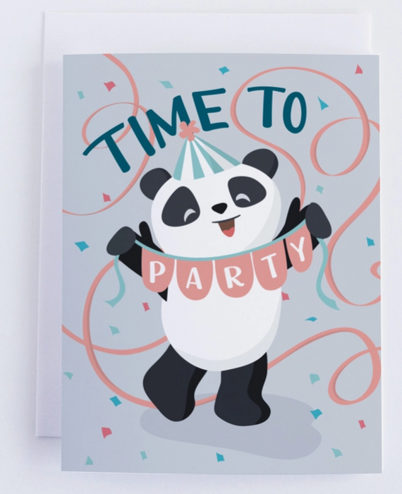 Panda Time to Party Card