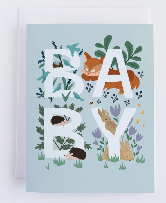 Woodland Baby Card