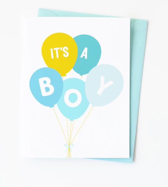 Boy Balloons Card