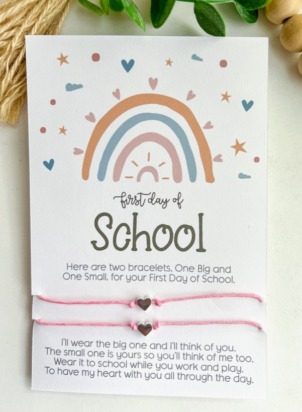 First Day of School Mommy & Me Bracelet Set
