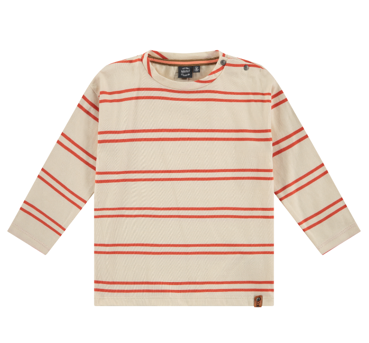 Boys Long Sleeve TShirt | Latte Stripe