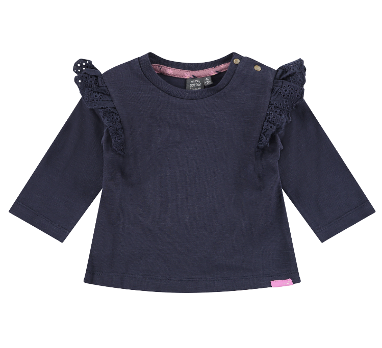 Baby Girl Long Sleeve Ruffle TShirt | Night