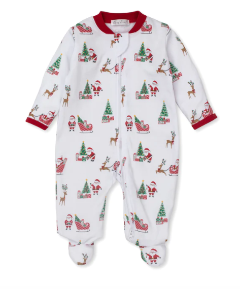 Santa's Sleigh Footie w/Zipper