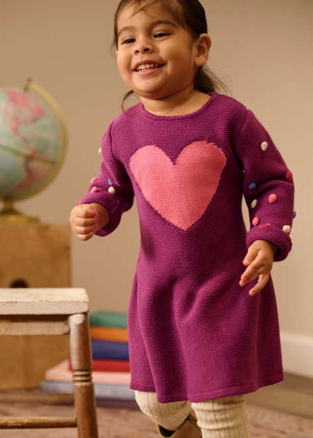 Baby Sweet Heart Sweater Dress