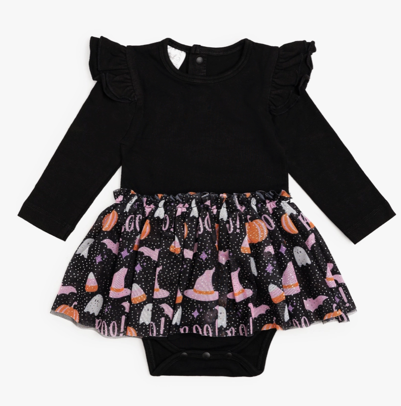 Boo Halloween Long Sleeve Bodysuit