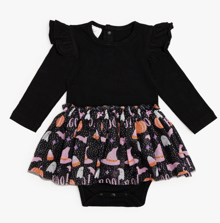 Boo Halloween Long Sleeve Bodysuit