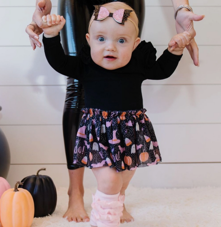 Boo Halloween Long Sleeve Bodysuit