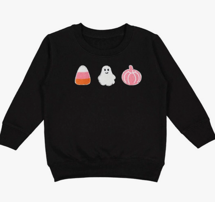 Halloween Treats Patch Sweatshirt | Black
