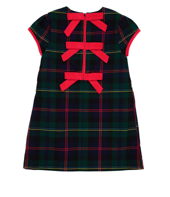 Bett's Bow Dress | Horse Trail Tartan w/Richmond Red Bows