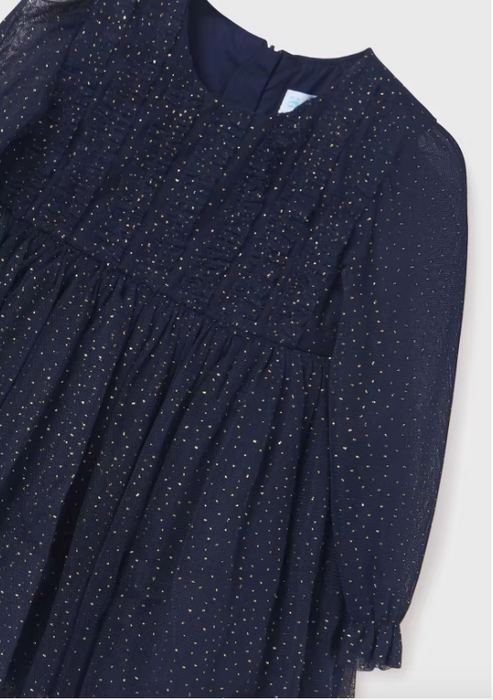 Navy Shimmer Tulle Dress | 5510