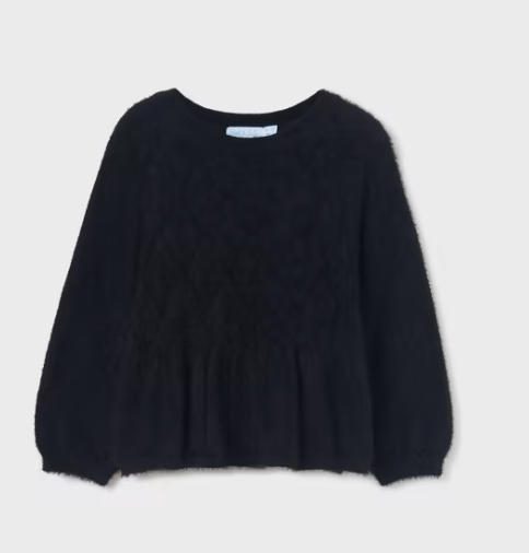 Black Fuzzy Sweater | 5852