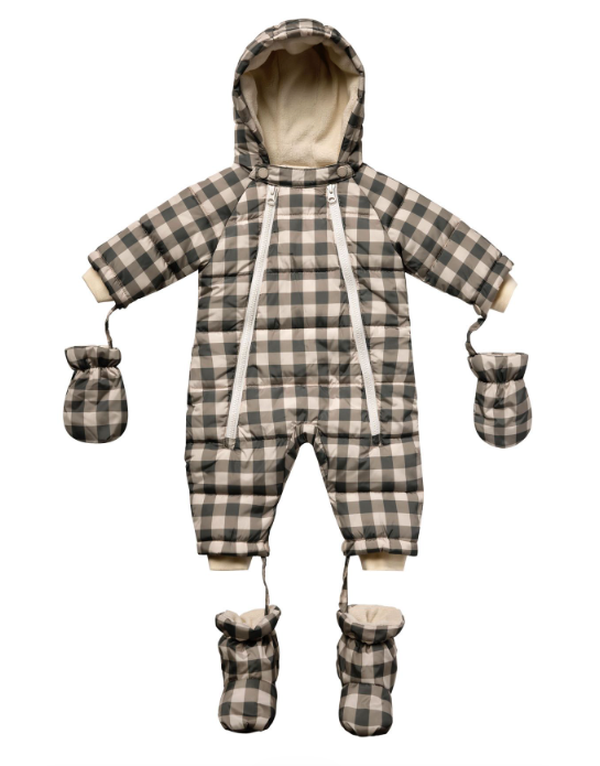 Snow Puffer Suit | Charcoal Check