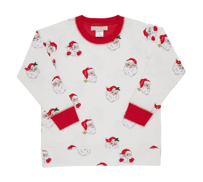 Cassidy Comfy Boys Crewneck French Terry | Dear Santa Richmond Red