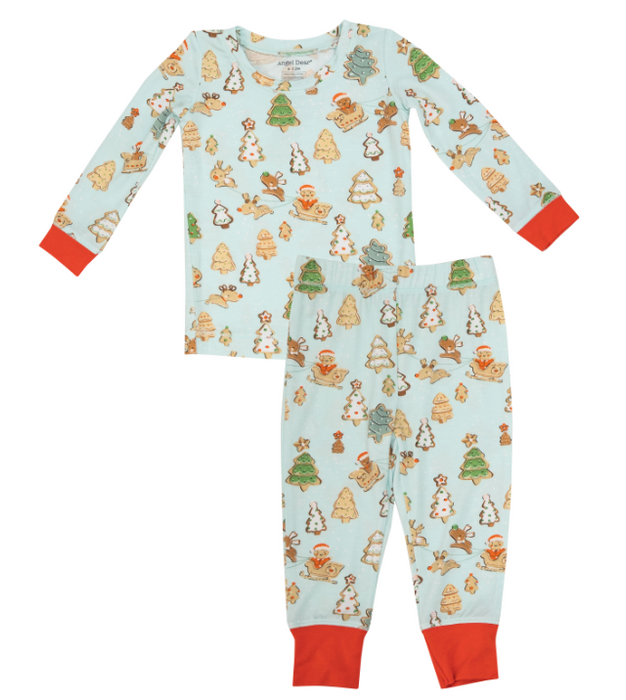 Loungewear Set | Gingerbread Sleigh Ride Blue