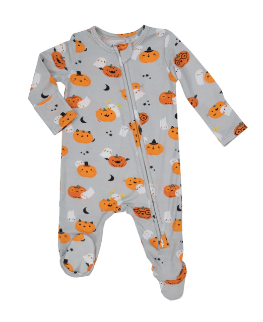 Two Way Zipper Footie | Pumpkins and Ghosts