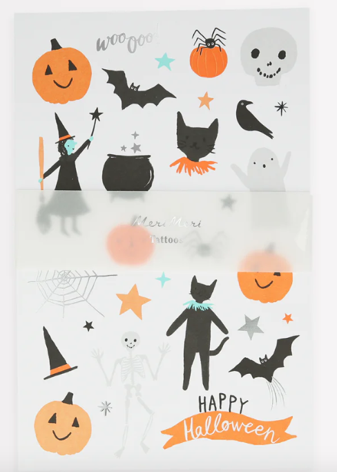 Happy Halloween Tattoo Sheet