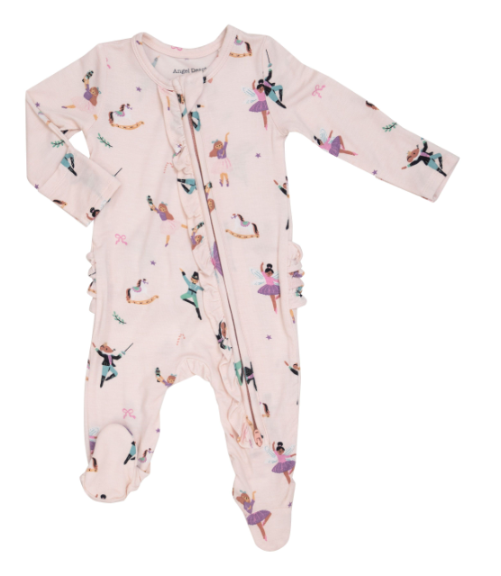 Two Way Ruffle Back Zipper Footie | Nutcracker Ballet