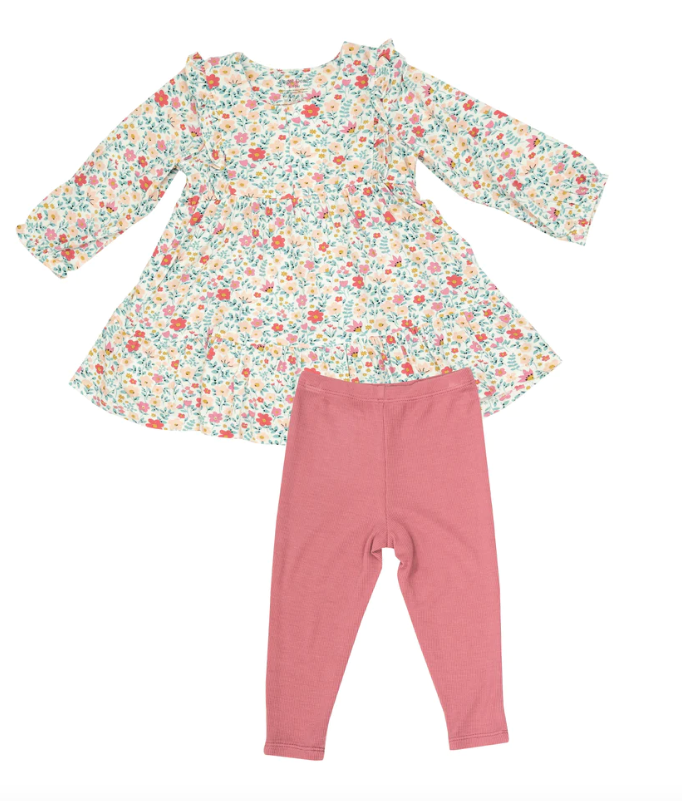 Ruffle Tiered Dress and Legging | Ruby's Garden Ditsy
