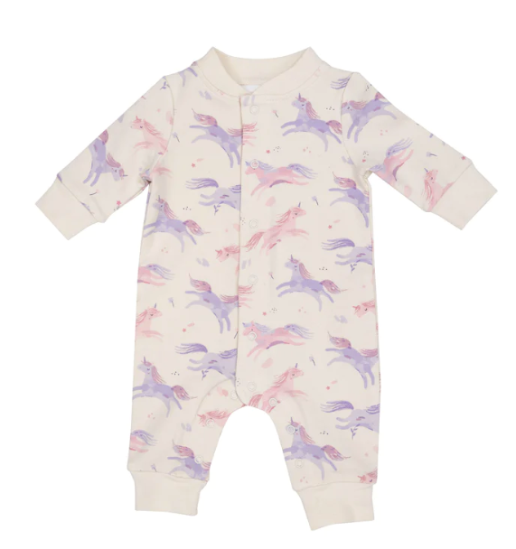 Baseball Collar Romper | Dreamy Unicorns