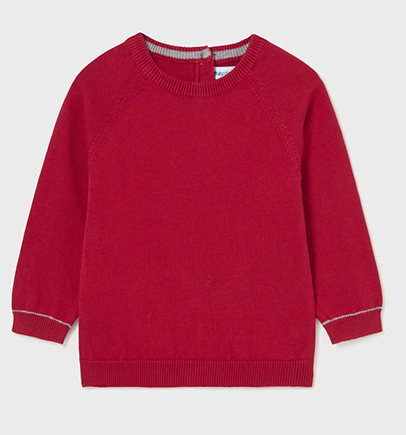 Basic Cotton Sweater | Red | 309