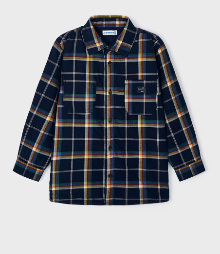 Checked Long Sleeve Shirt | 4107