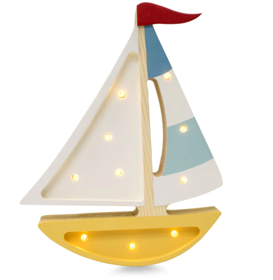 Mini Mustard Sailboat Lamp