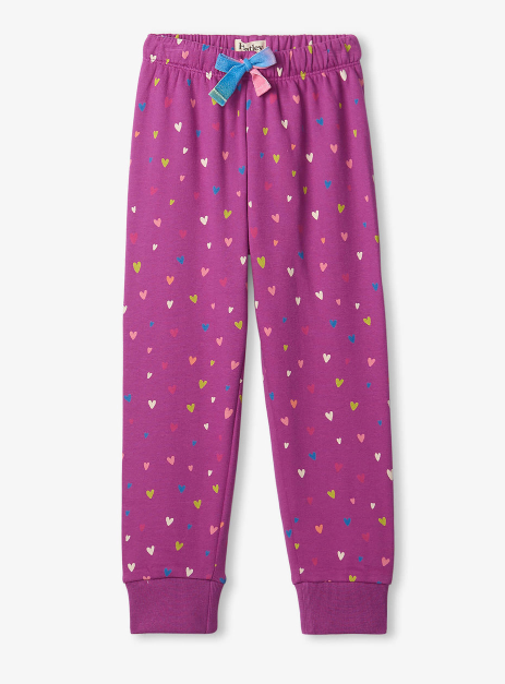 Jelly Bean Heart Cuffed Track Pants