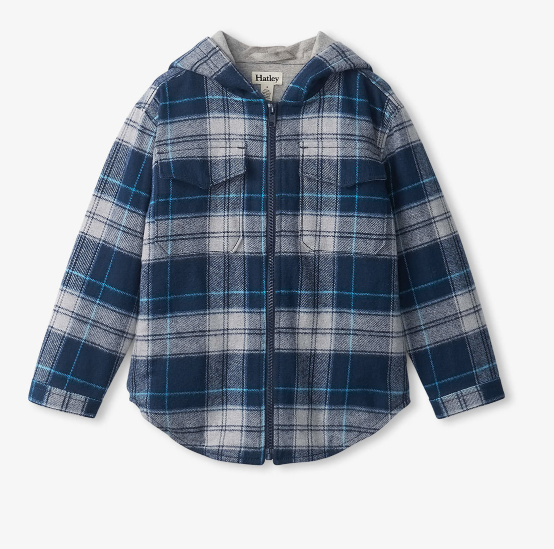 Wild Plaid Lined Hooded Jacket