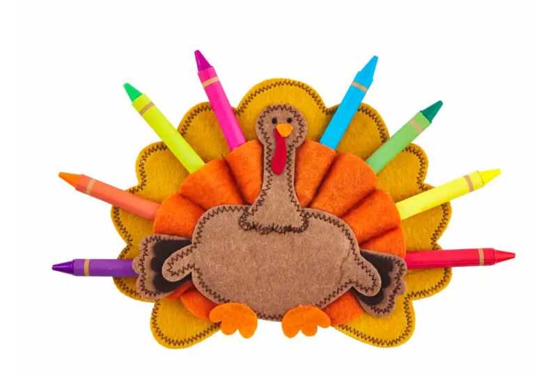 Orange Turkey Crayon Holder