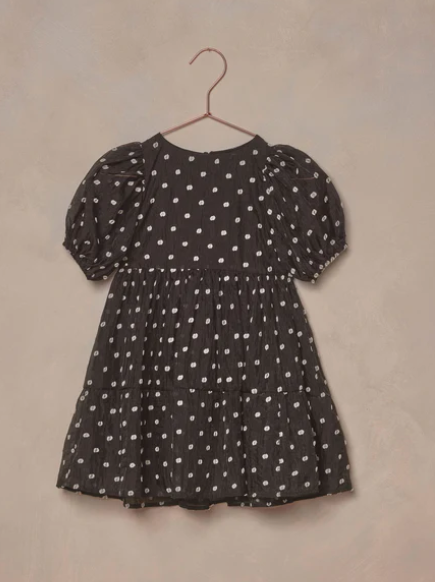 Chloe Dress | Black & Ivory Dot