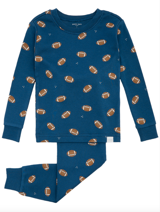 Football Blue PJ Set