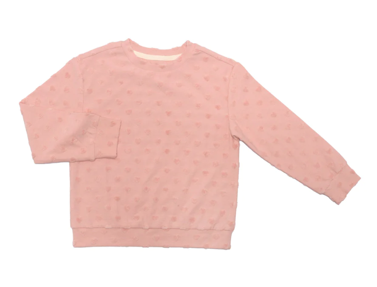 Annie Heart Top in Silver | Pink